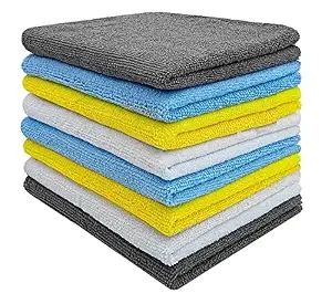 SHOWSTOPPER microfiber cleaning cloths in assorted colours — Amazon product photograph