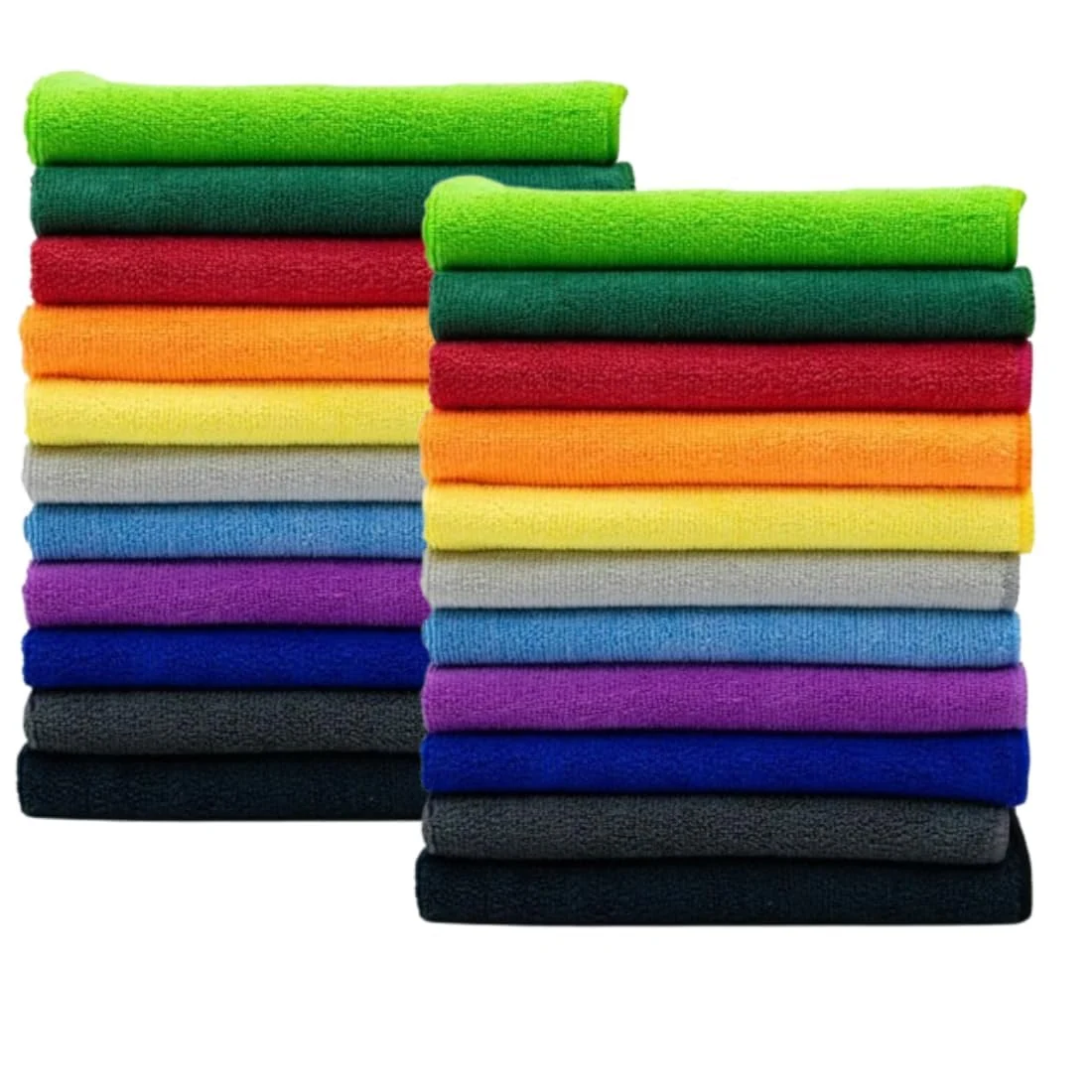 SHOWSTOPPER microfiber cleaning cloths in assorted colours — Amazon product photograph
