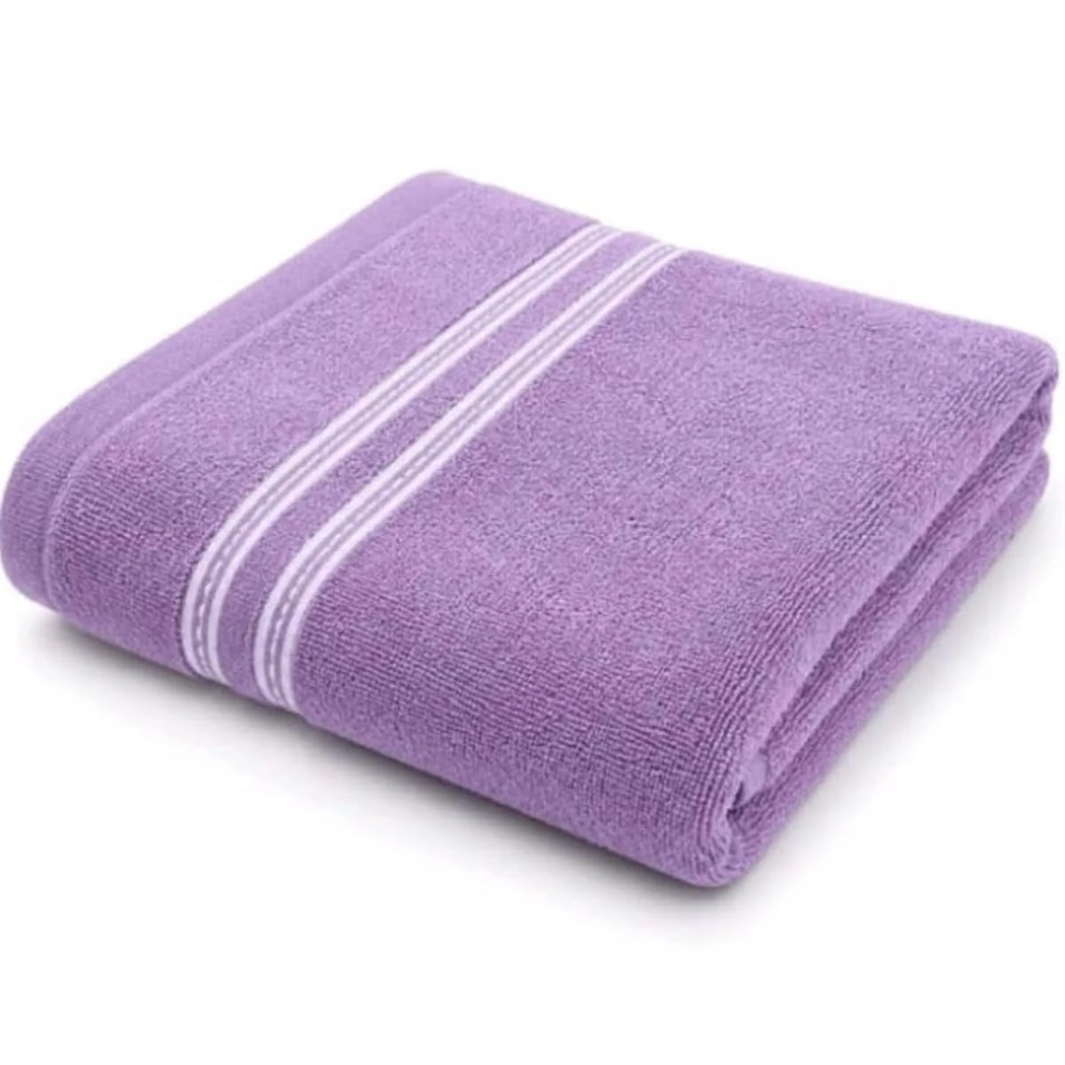 SHOWSTOPPER cotton bath towels in lavender — Amazon product photograph