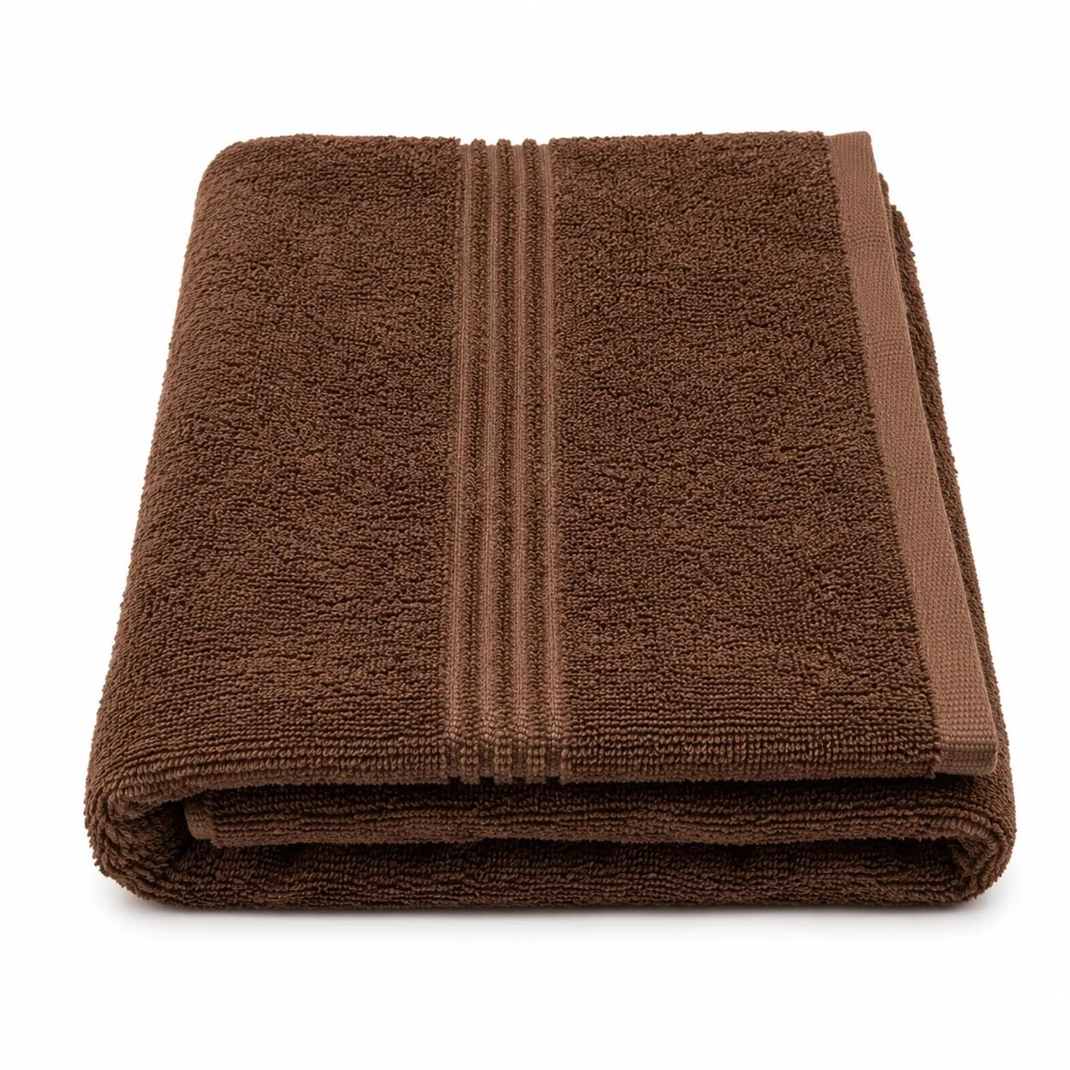 SHOWSTOPPER microfiber bath towels in brown — Amazon product photograph