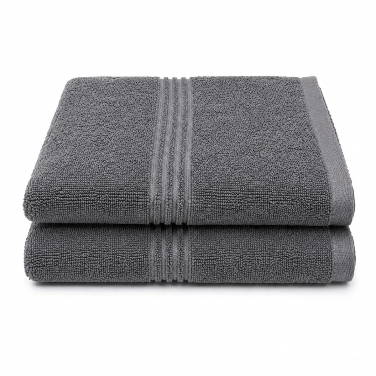 SHOWSTOPPER microfiber bath towels in grey — Amazon product photograph