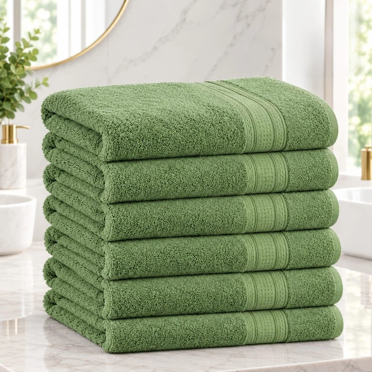 SHOWSTOPPER cotton bath towels — Amazon product photograph